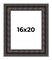 16x20 3.5" Wide Ornate Picture Frame with UV-Resistant Acrylic & Acid Free Backing, Available in 2 Finishes - Black and Brown